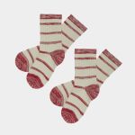 2 Pack Melange Stripe Socks