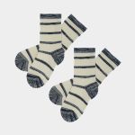 2 Pack Melange Stripe Socks