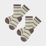 2 Pack Melange Stripe Socks
