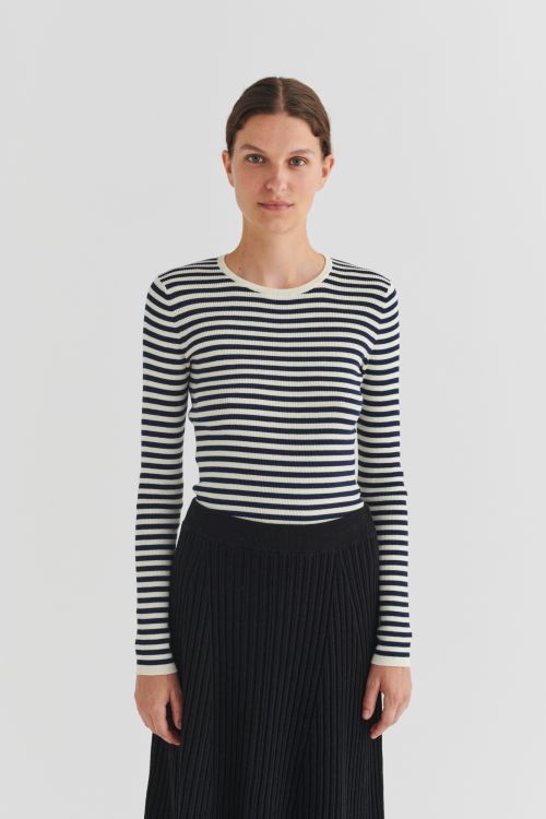 Striped Rib Blouse