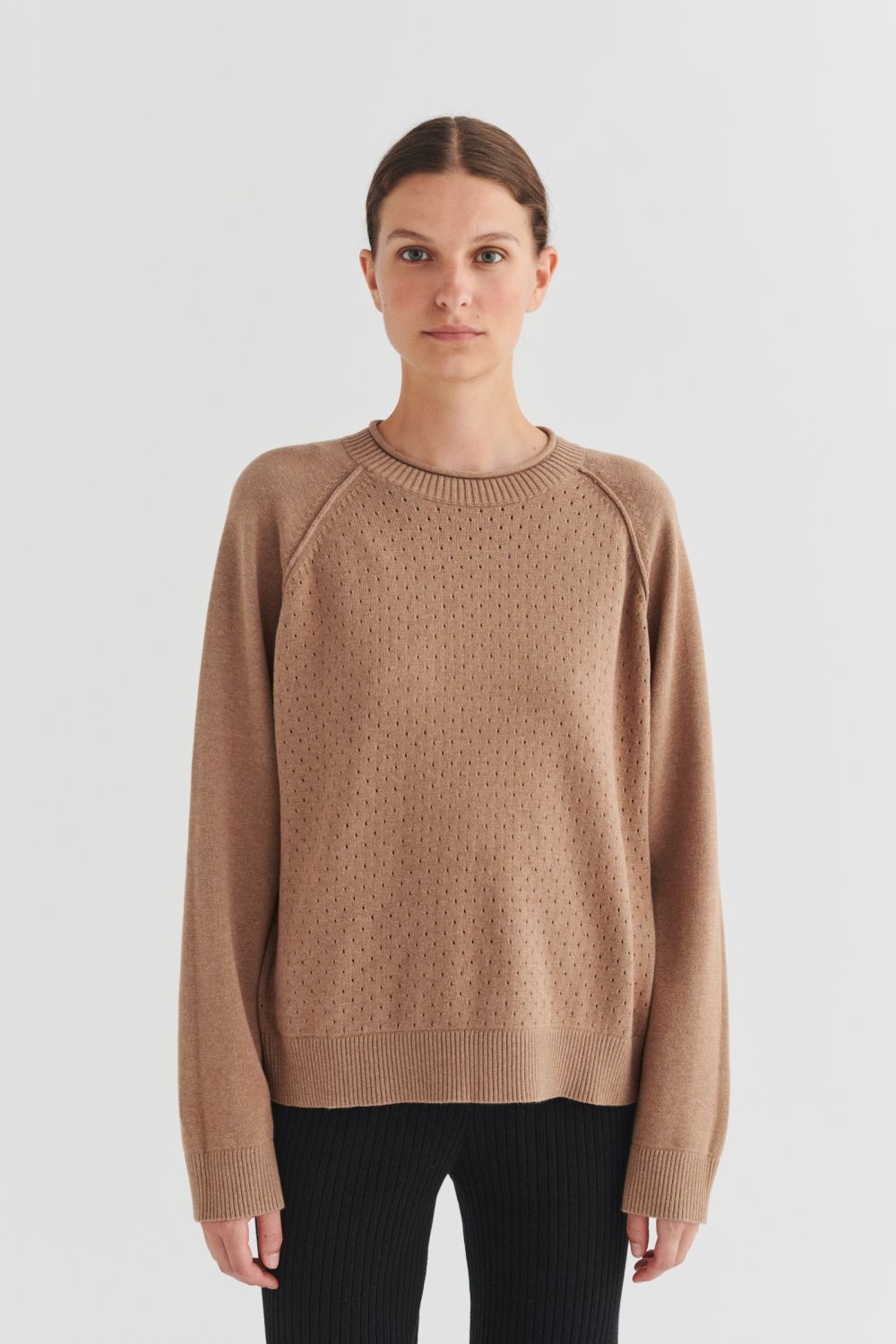 Pointelle sweater