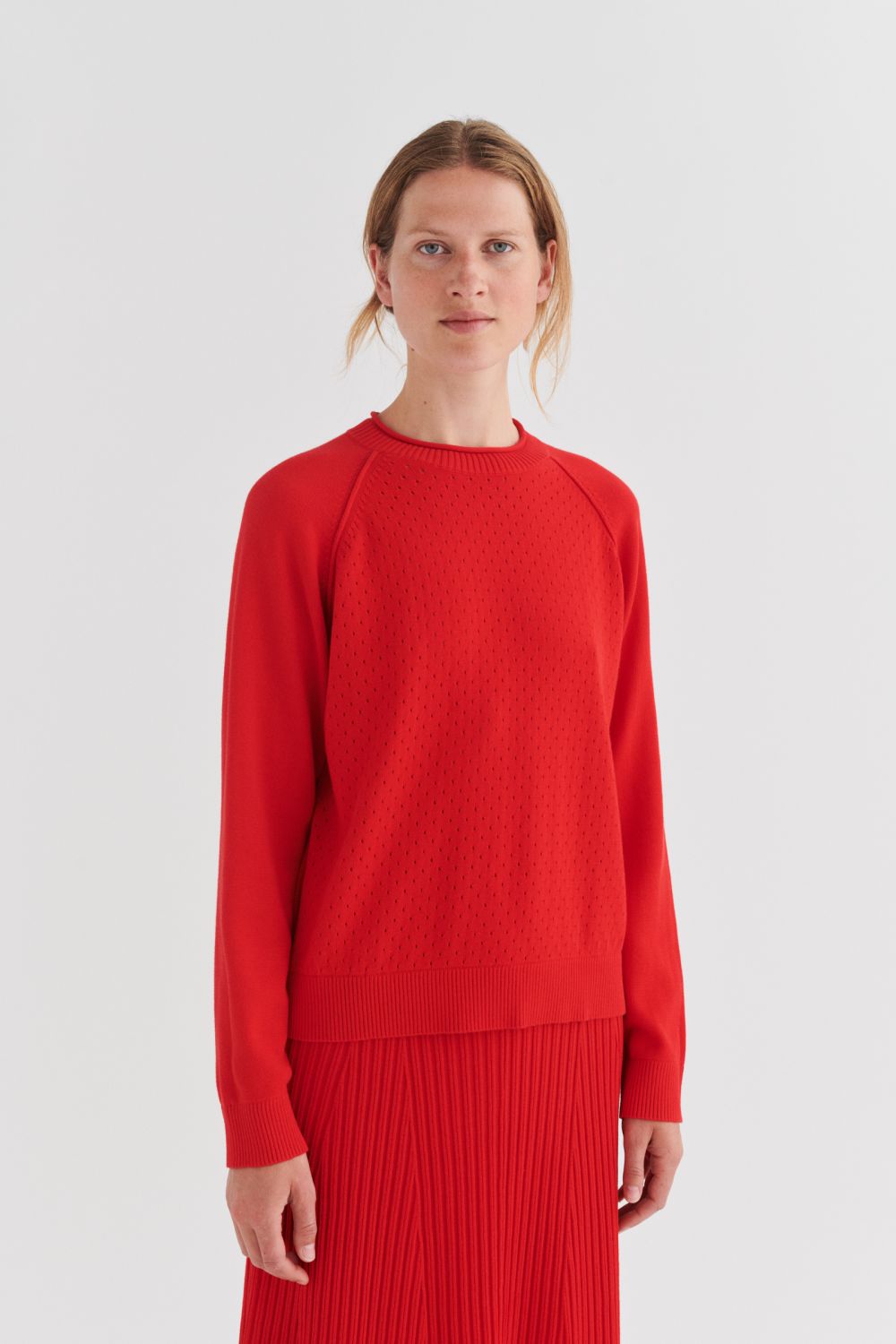 Pointelle sweater